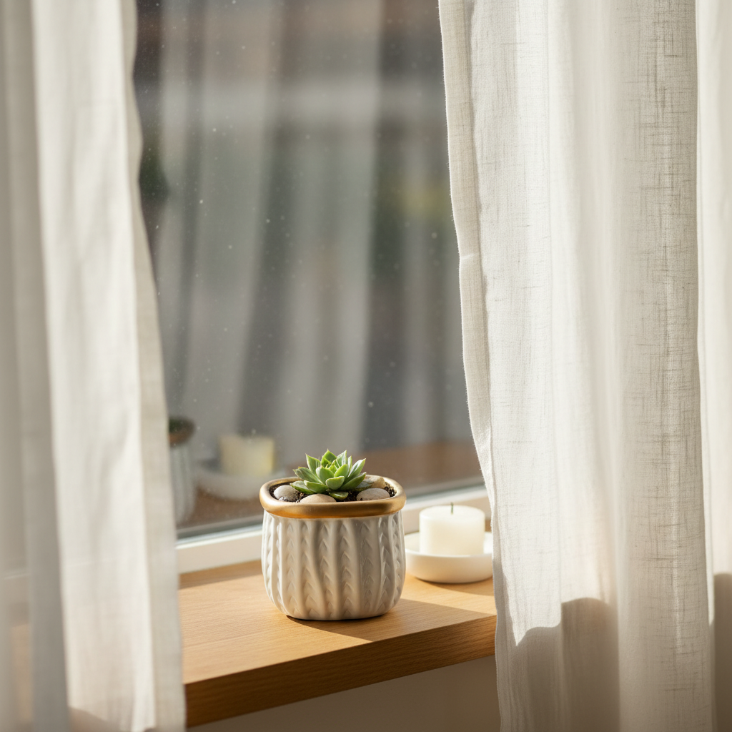 Ceramic Mini Planter Windowsill Lifestyle