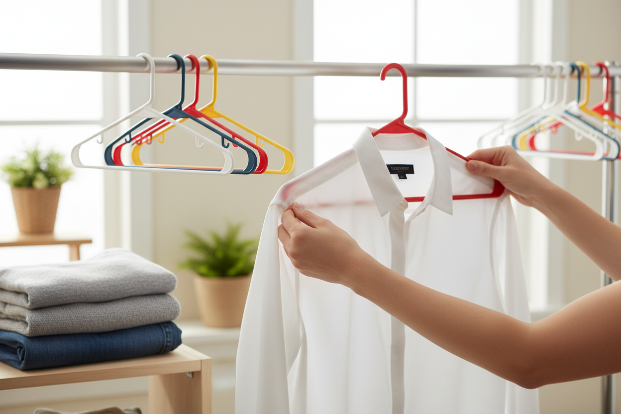 Clothes Hanger In Use Lifestyle