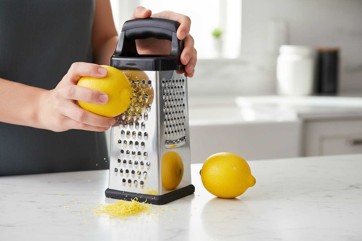 Core Hex Grater - Lemon Zesting on Outside