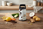 Core Hex Grater - Wooden Table with All Grateable Ingredients