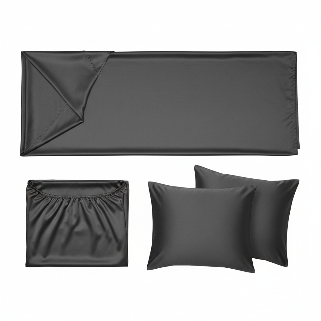 Dark Grey Bamboo Sheet Set – Full Set Main Image