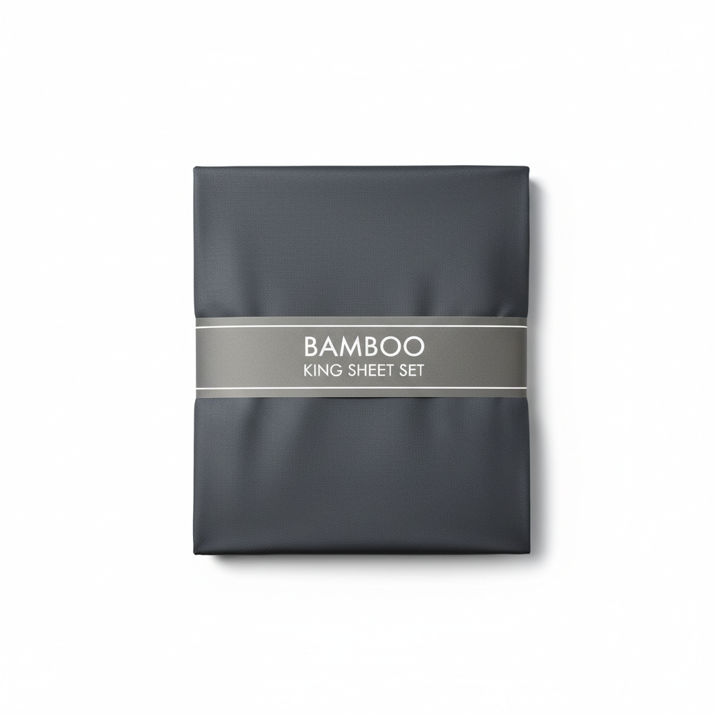 Dark Grey Bamboo Sheet Set – Main Product Image