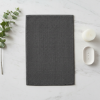 Dark Grey Bath Rug – Flat Lay