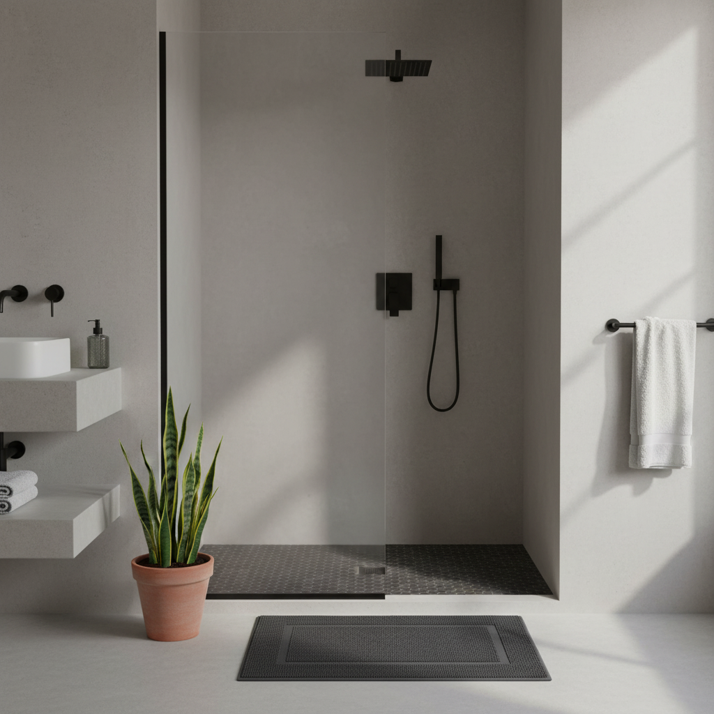 Dark Grey Bath Rug – Shower Lifestyle