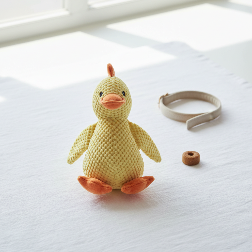 Duck Toy Flat Lay