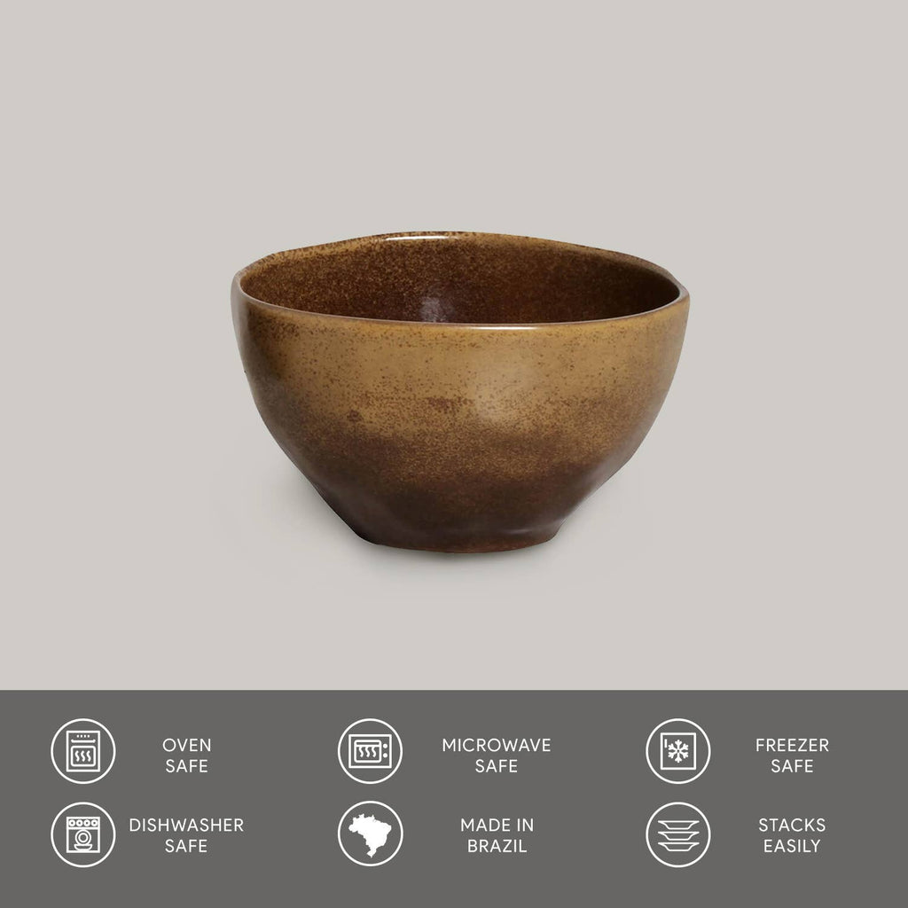 Organic Dijon Stoneware Bowl 