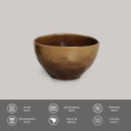 Organic Dijon Stoneware Bowl 