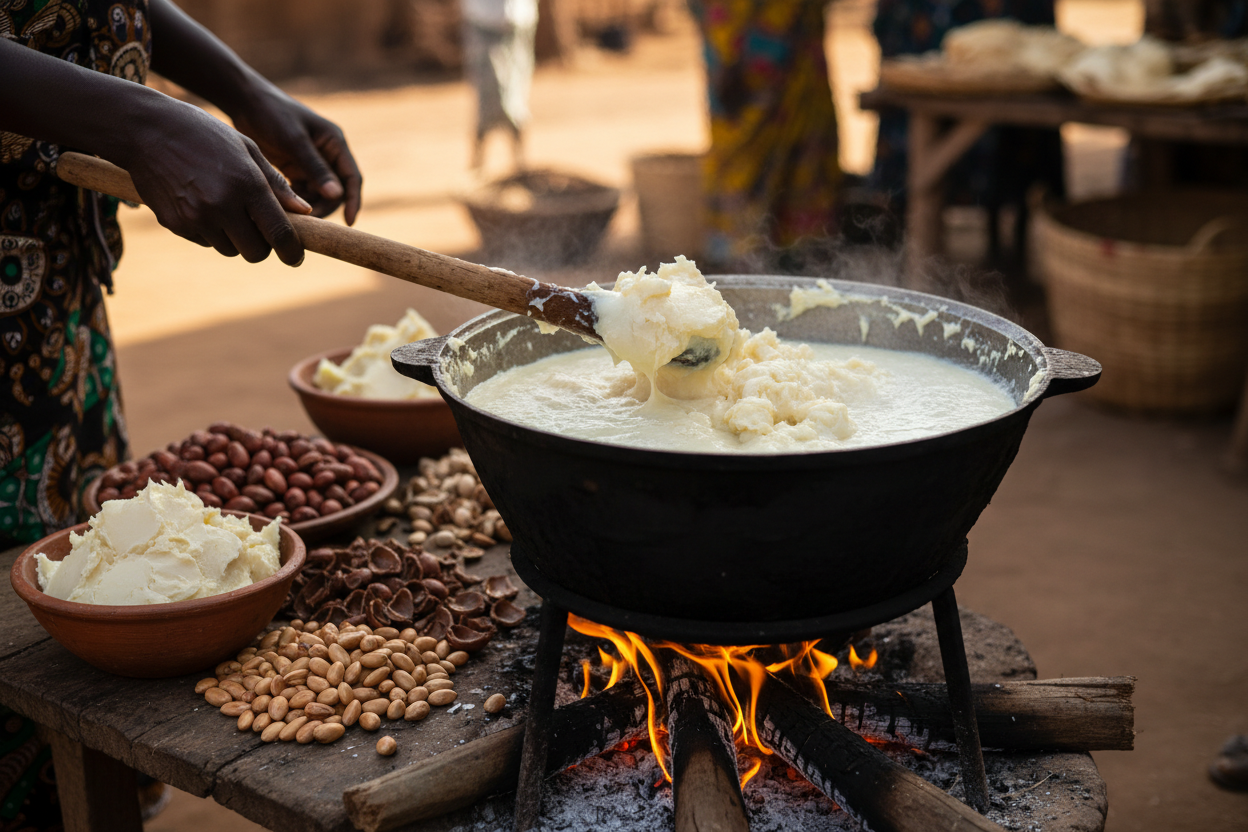 Ghana Shea Butter - Nuts Being Processed