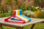 Heavy Duty Plastic Hangers - Outdoor Wooden Table Display