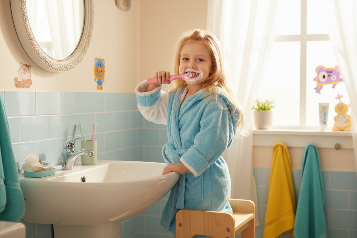 Kids Electric Toothbrush Lifestyle - Child Brushing