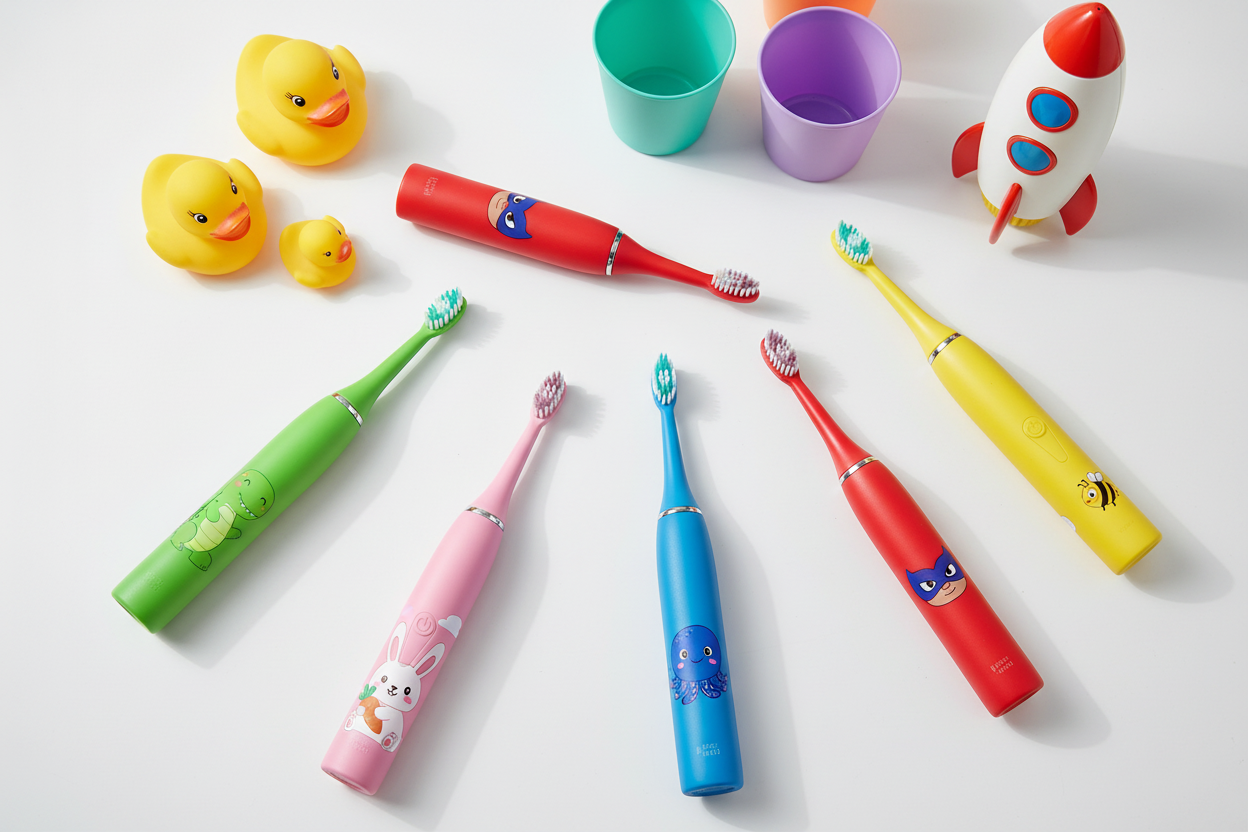 Kids Electric Toothbrush Lifestyle - Color Flatlay