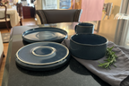 Navy Stoneware Detail Shot