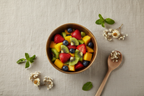 Organic Dijon Bowl - Fruit Salad Flat Lay