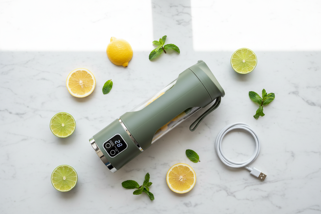 Portable Juicing Cup – Flat Lay