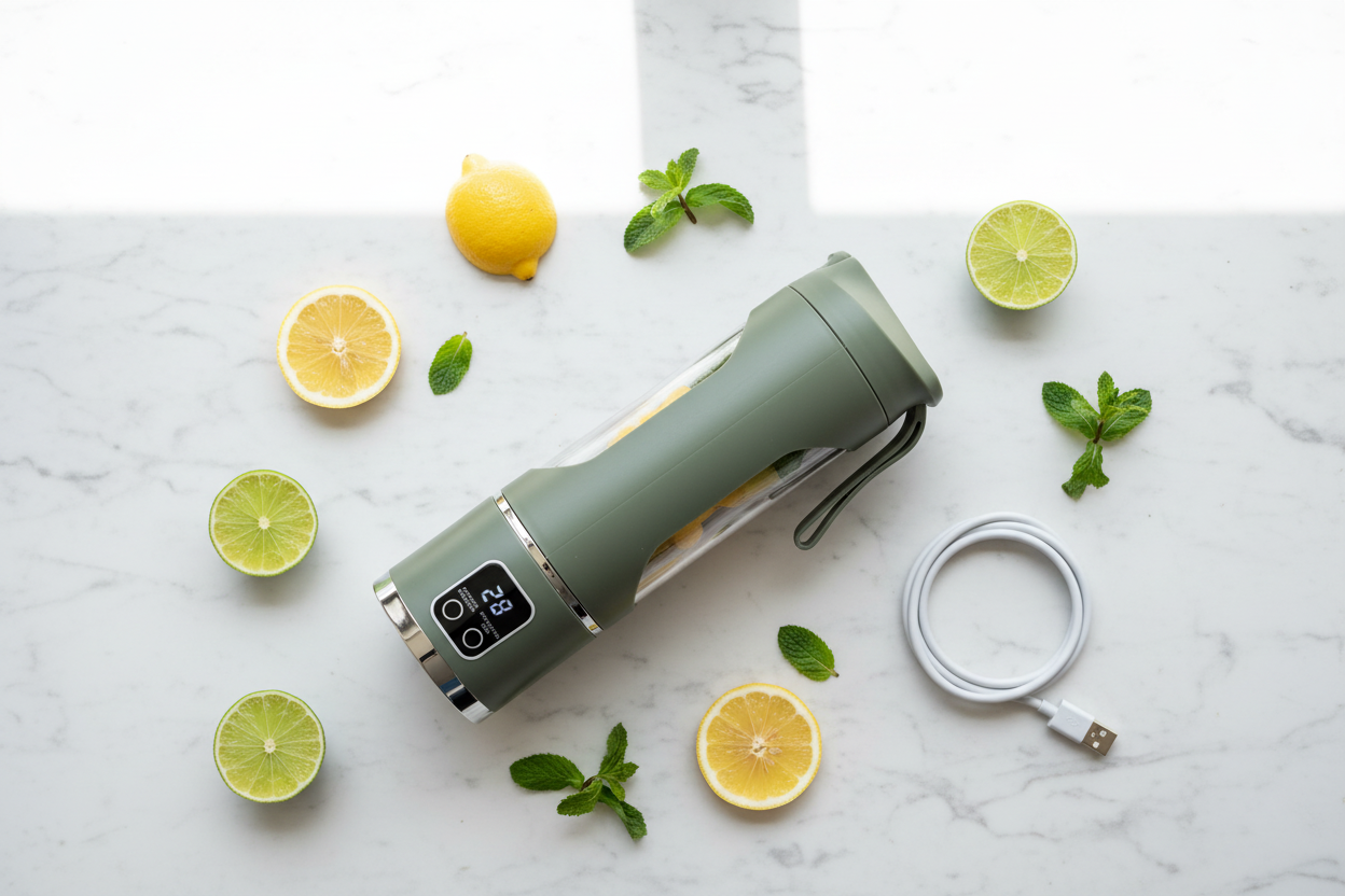 Portable Juicing Cup – Flat Lay