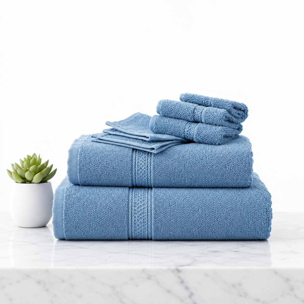 Luxury Turkish Cotton Bath Towel Set | 6-Piece