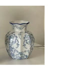 Blue & White Chinoiserie Porcelain Vase – Baroque Floral Pattern | Sold Individually