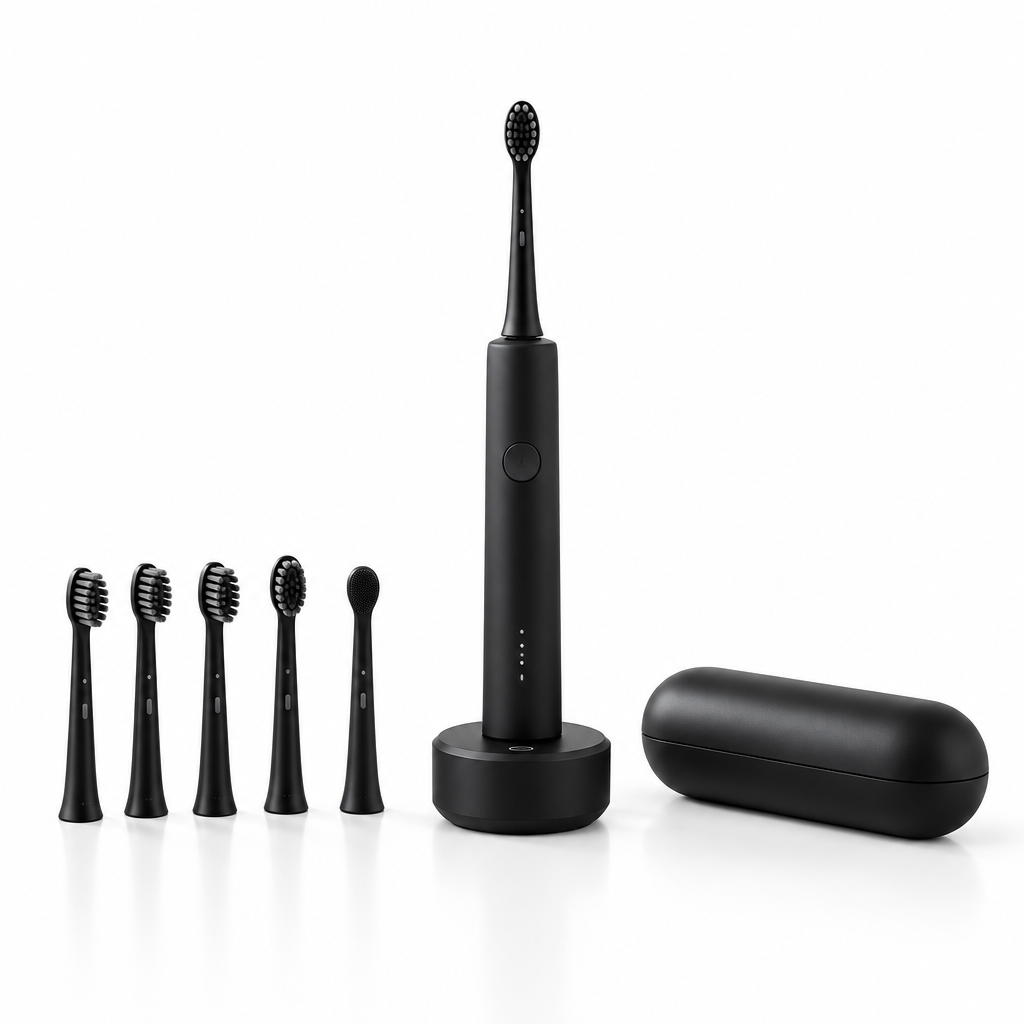 Sonic Electric Toothbrush Set – 5 Brush Head  Adult Toothbrush with Travel Case