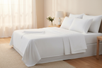 White Microfiber Sheet Set - Bedroom Lifestyle